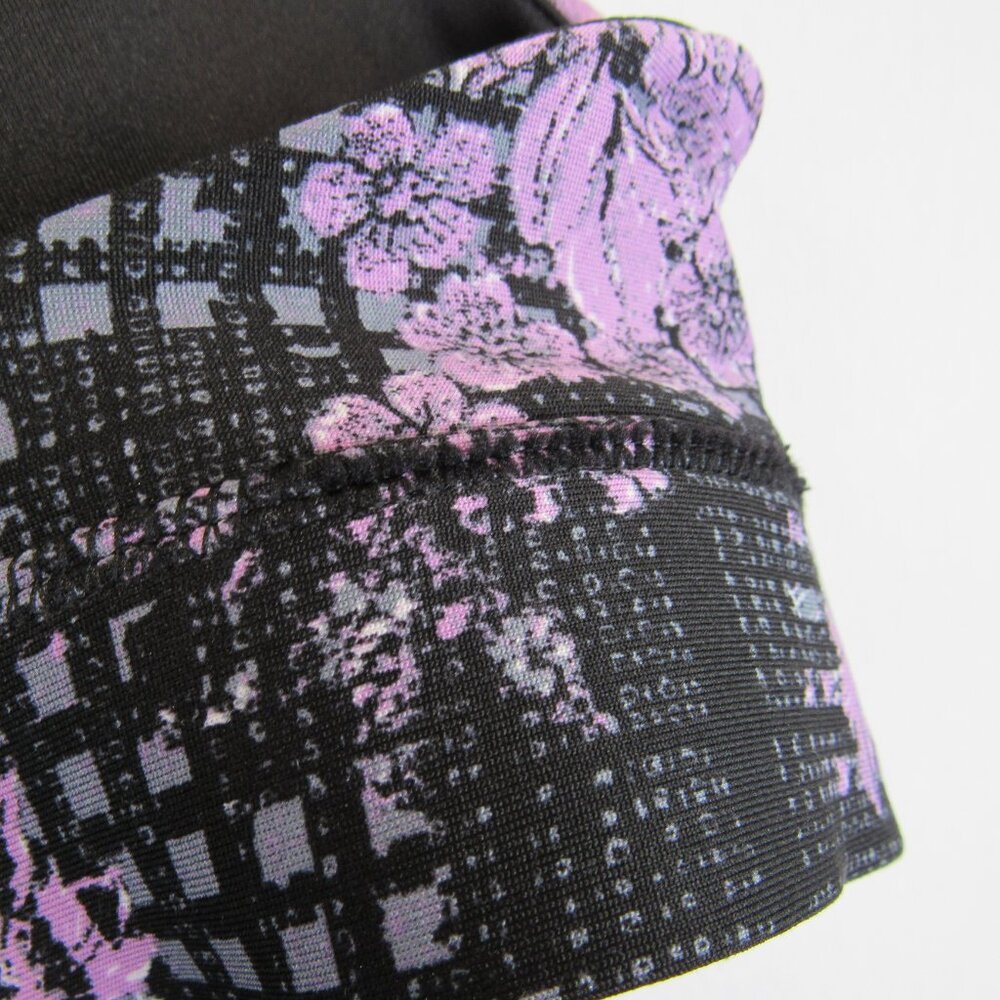 Cotton On Zen Sports Bra Built In Tank Women's Size M Black /Glitched Floral - Picture 4 of 10